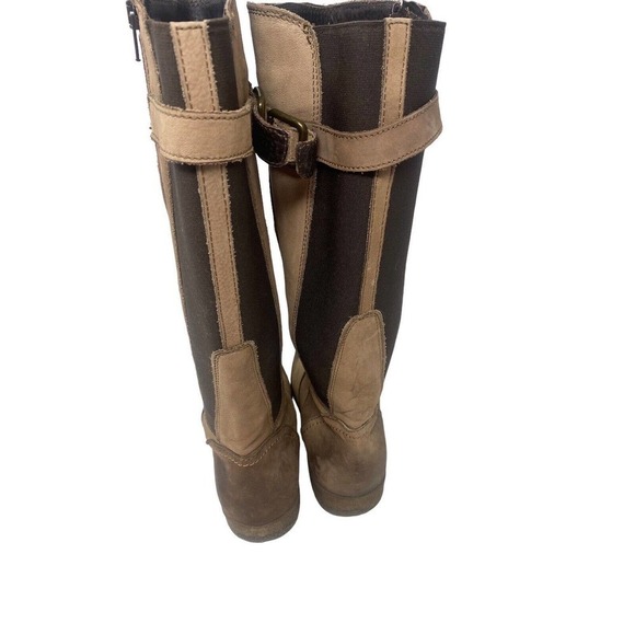 ALDO Brown Leather Zip Tall Buckle Riding Boots Women's Size 37 EU 7US NEW - Picture 4 of 9